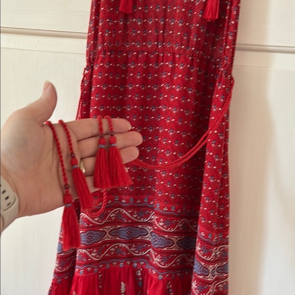 Ulla Johnson Neela Floral Print Silk Midi Dress Scarlet Red Size 0 Valentine Day - Picture 9 of 17